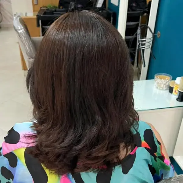 Résultat d’une coloration réalisée chez Beauty Hair Rabat
